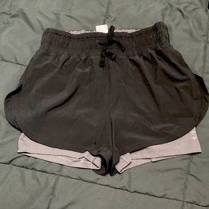 Gymshark running 2 in 1 shorts -black/silhouette